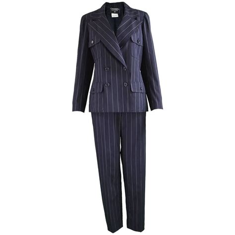 coco chanel pinstripe menswear inspired suit|coco chanel pants for women.